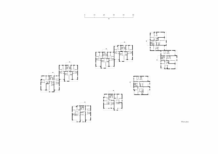 Bytové domy v Olomouci, půdorys, Chybík+Krištof