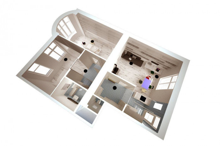 0,5 Studio, Byt Holešovice II - foto