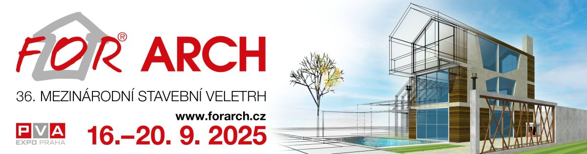 Stavební veletrh FOR ARCH proběhne ve dnech 16. až 20. září v PVA EXPO PRAHA