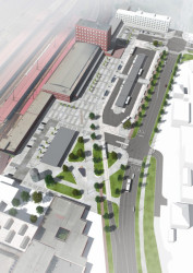 Multimodální uzel veřejné dopravy v Pardubicích, vizualizace, Med Pavlík architekti s.r.o.