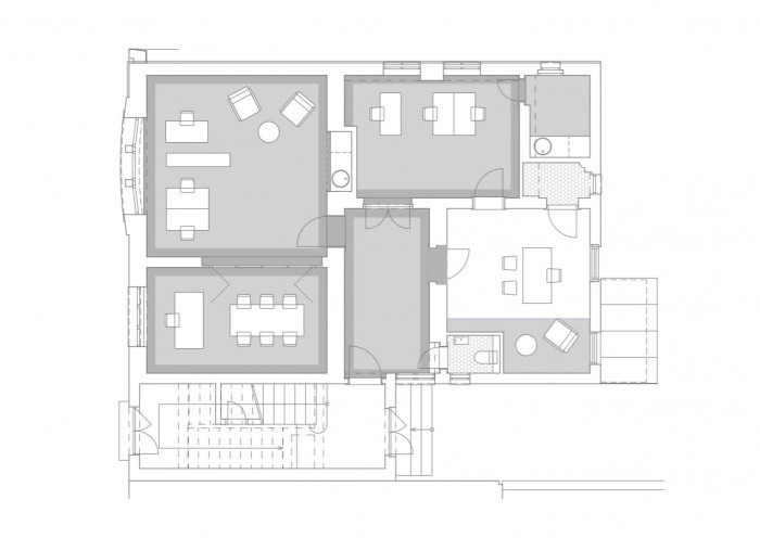 Villa Kovács, půdorys 1NP, Jaro Krobot, Ivo Flimmel