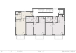 Půdorys 3.NP (Bytový dům s nájemními byty na Barrandově, maak, M.A.Tomáš)