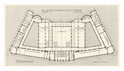 Poštovní spořitelna ve Vídni - půdorys
