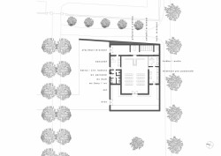 Městská smuteční síň v Dobrušce, půdorys, ATELIER ARCHITEKTURY, Šuda - Horský, a.s.
