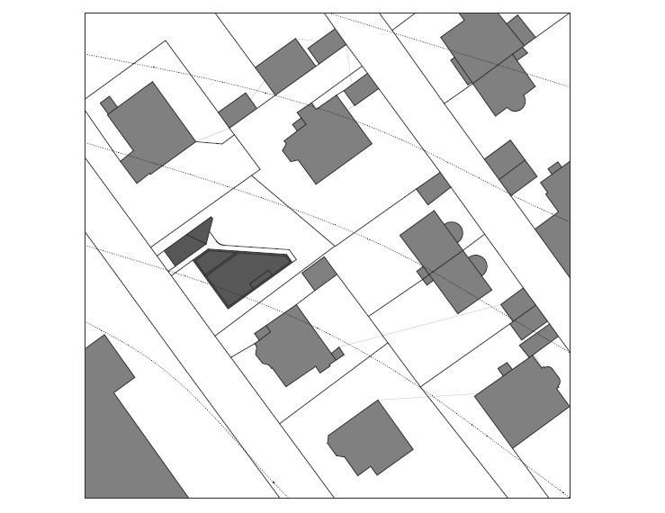 Rodinný dům v Teplicích, situace, 3+1 architekti