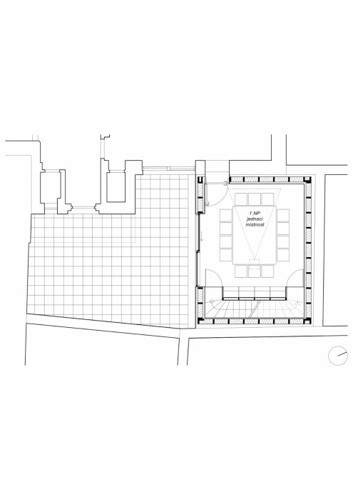 Přístavba kanceláře ve Vysokém Mýtě, Prokš Přikryl architekti / Martin Prokš, Marek Přikryl, půdorys 1NP