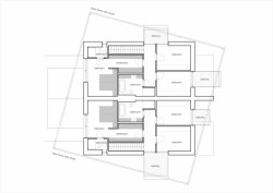 Rodinné domy v Dobříši, půdorys první patro, Boq architekti