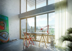 Návrh proměny brownfieldu Špitálka, A8000, vizualizace