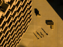 Parter stavby navazuje na piezzettu. (Tower 15 v Leça da Palmeira v Portugalsku, OODA)