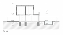 4a architekti, White Villa, řez příčný – foto