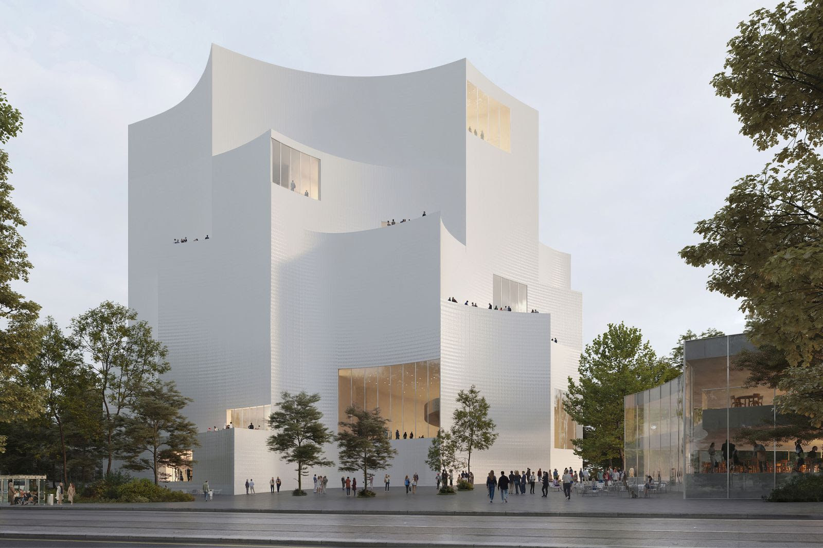 Návrh Vltavské filharmonie pro Prahu - společně s ateliérem M1, 2. místo v soutěži