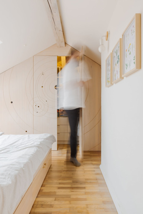 Vršovické podkroví, Mooza architecture / Klára Kuncová (Císařovská)