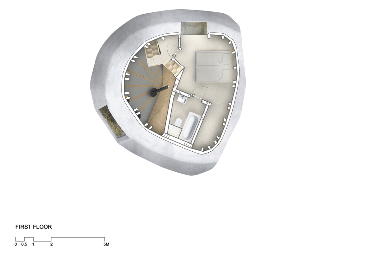 ŠÉPKA ARCHITEKTI, Dům v sadu, půdorys 2. NP – foto