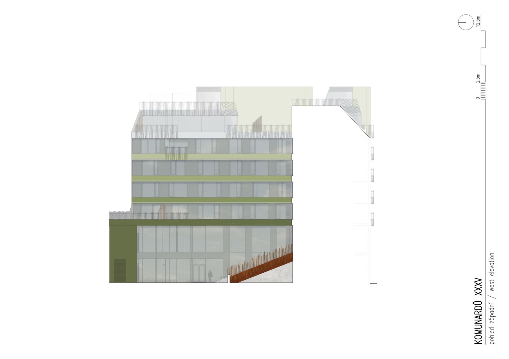 Komunardů XXXV, FIALA+NEMEC, pohled západ