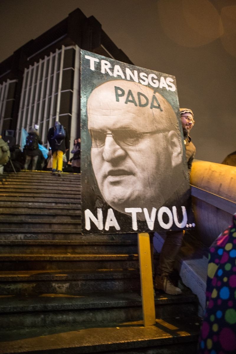 Demonstrace za záchranu Transgasu
