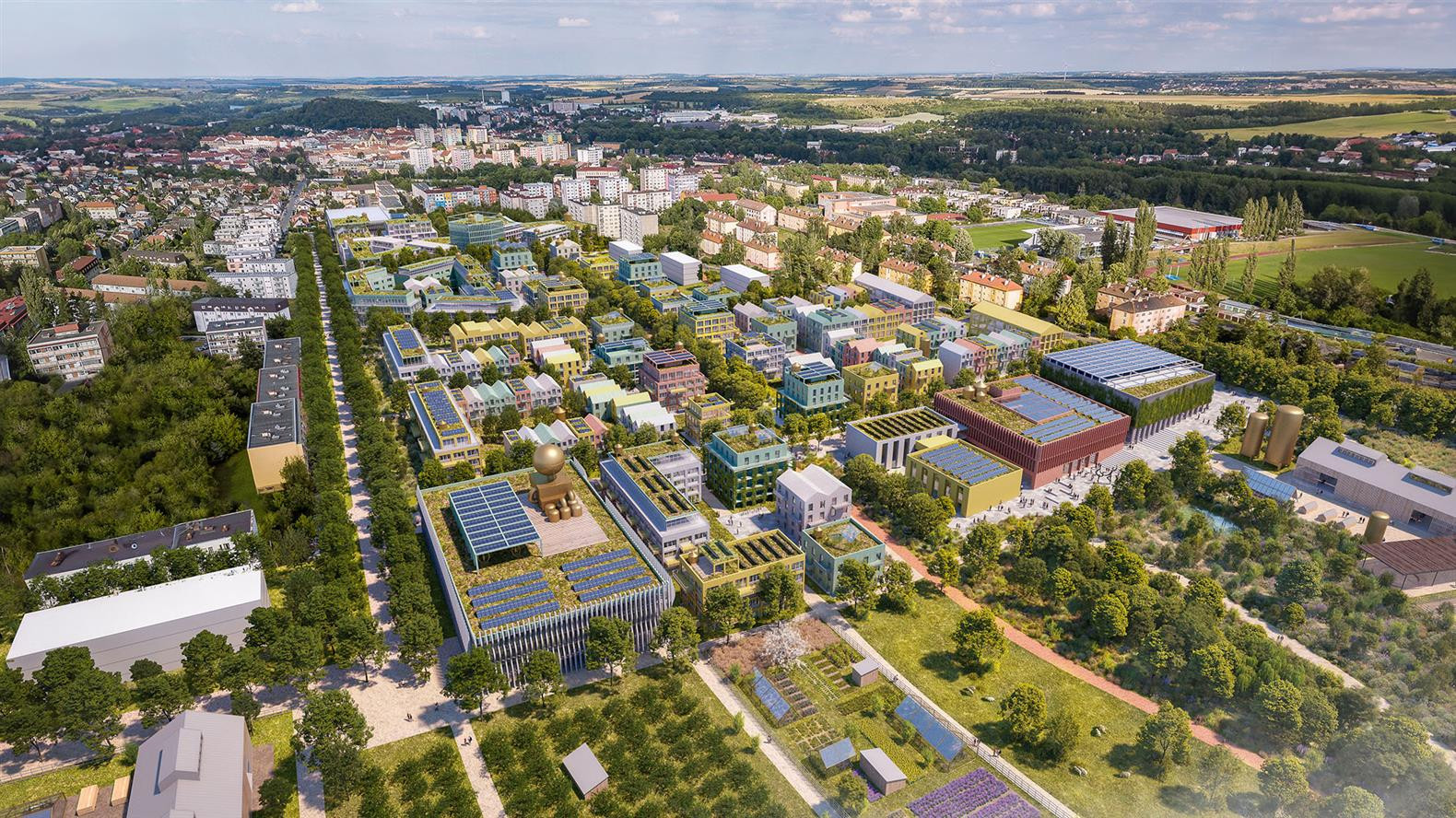 1. místo: Cityförster + atelier gram s.r.o. - zákres do fotografie z dronu