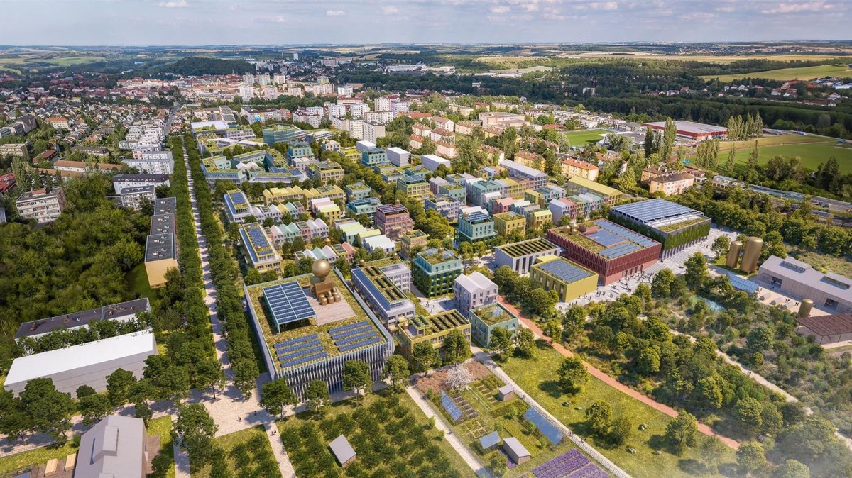 1. místo: Cityförster + atelier gram s.r.o. - zákres do fotografie z dronu