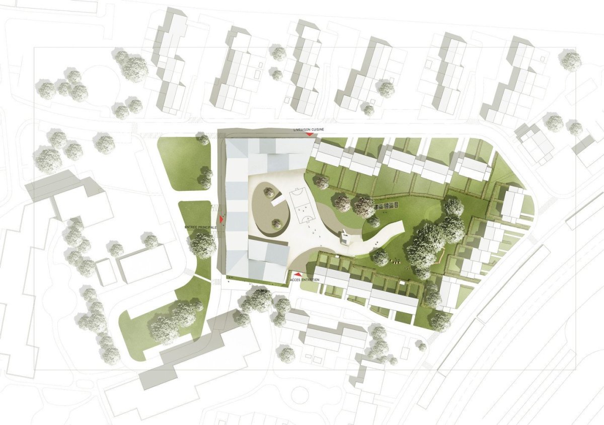 Jean Rostand School, SAM architecture, situace