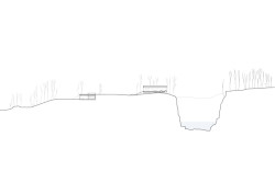 Škola z/lomu u Kamenné Lhoty, a69: Řez okolím