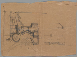 Lubomír Šlapeta, skica rodinného domu manželů Mišauerových, 1939, MUO