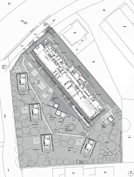 Mateřská škola ve Staré ulici, situace, 3+1 architekti