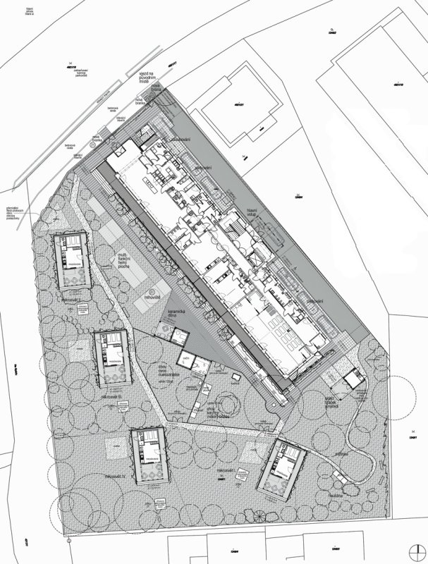Mateřská škola ve Staré ulici, situace, 3+1 architekti