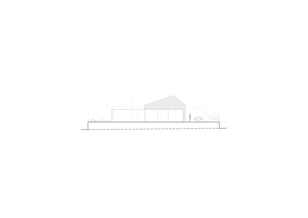 Rodinný dům Radimovice, jižní pohled, Ateliér Kunc Architects a DMAE architects