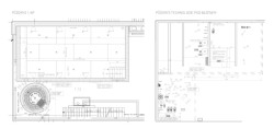 Technický výkres bazénové haly a řešení technologické místnosti 