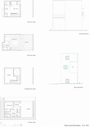 Takuro Yamamoto, Malý dům s velkou terasou, půdorysy a pohledy - foto