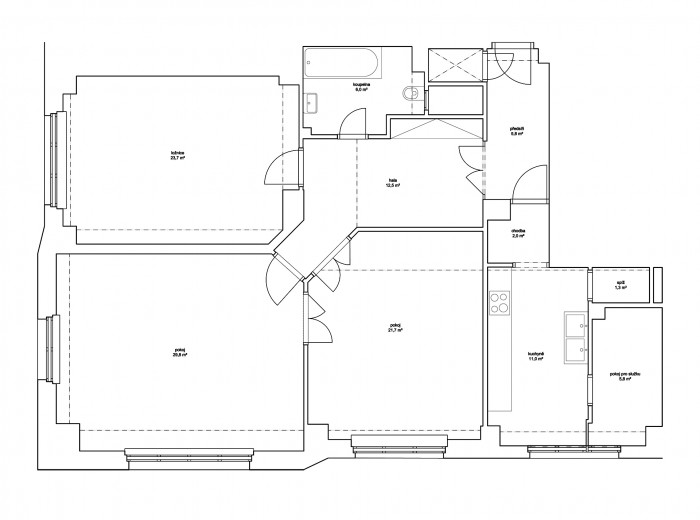 Půdorys - původní stav