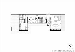 Ateliér Kunc Architects, RD Horní Počernice, půdorys - foto