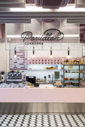 Interiér cukrárny Povidloň v Lipně nad Vltavou od studia A8000