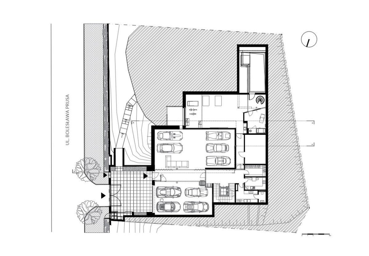 RD v Gdaňském zálivu, půdorys 1PP, Arch-Deco