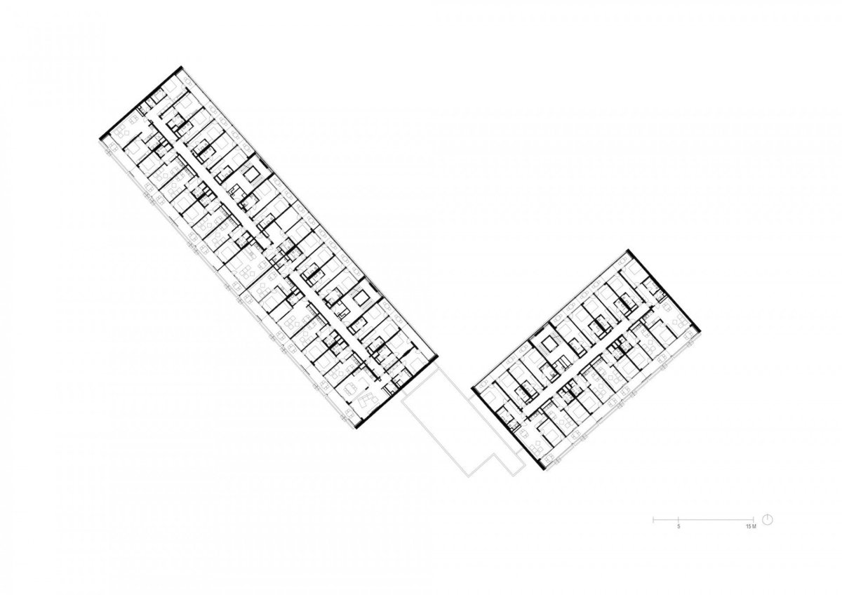 Tee House Beskydy, CMC architects, půdorys 1NP