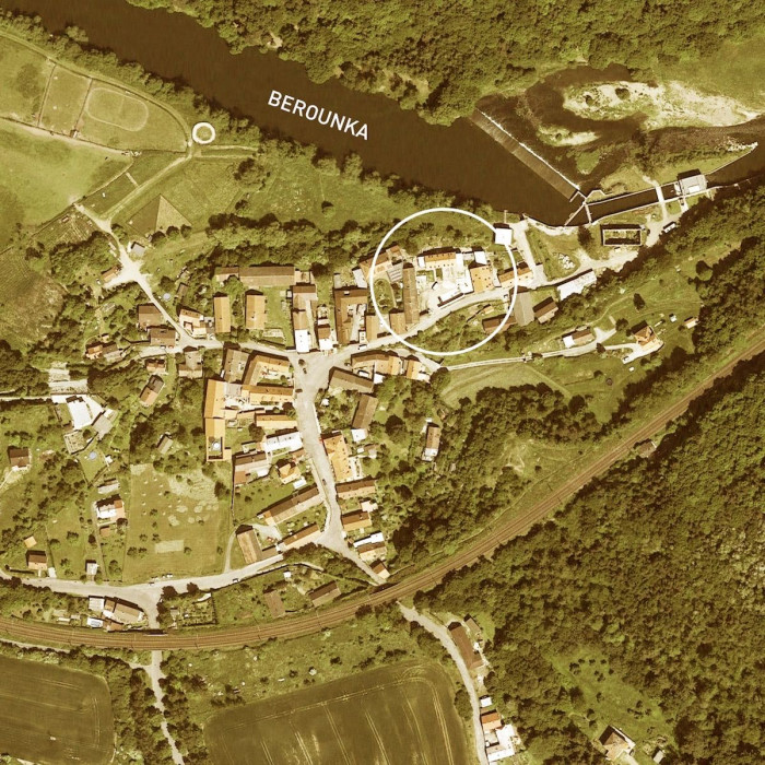 Úprava hospodářského dvora Bukonec pro bydlení, situace, projectstudio8