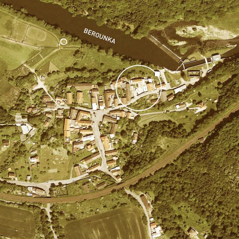 Úprava hospodářského dvora Bukonec pro bydlení, situace, projectstudio8