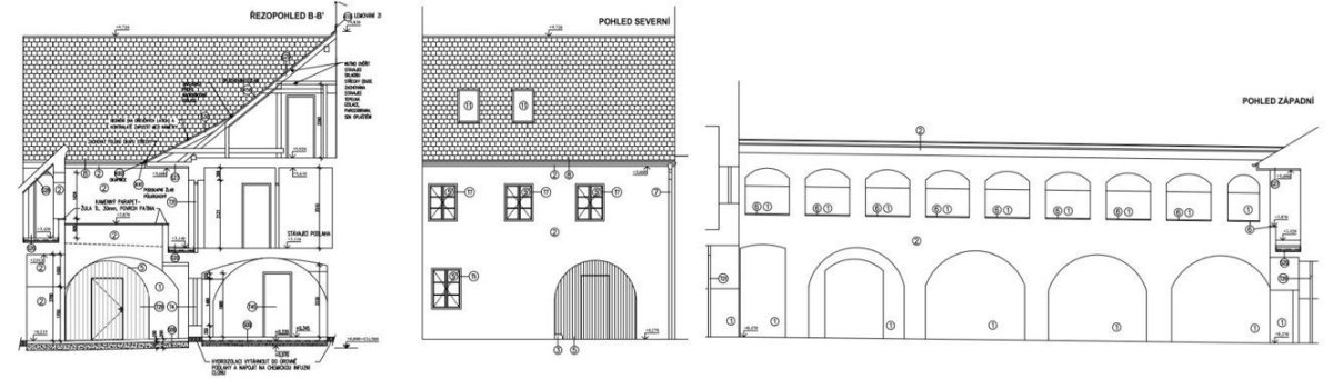 Rekonstrukce domu Štěpánka Netolického v Třeboni, pohledy, Ateliér Kročák - Architekt