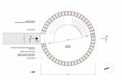 H3T architekti, Vyhliadková veža na Dubni, půdorys 1. NP // odměna bez určení pořadí – foto