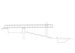 Lávka v Litomyšli od EHL & KOUMAR ARCHITEKTI: Podélný řez