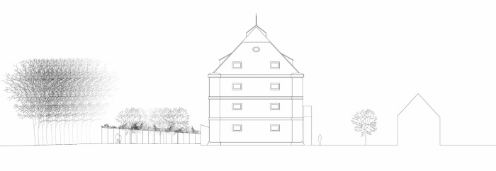 Hotel Lotrinský, EA architekti, pohled jižní