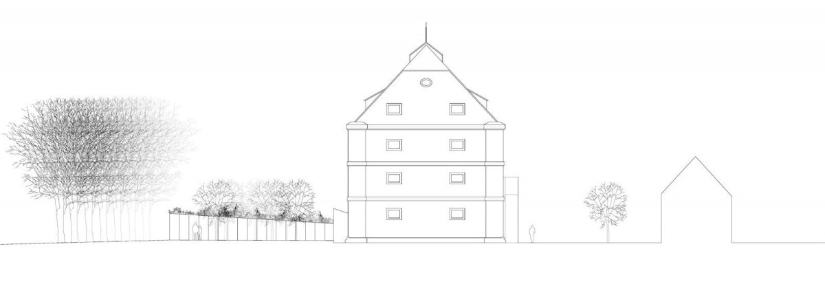 Hotel Lotrinský, EA architekti, pohled jižní