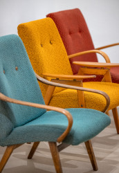 Křesla navržená v roce 1957 jsou typickým výrobkem konce 50. a začátku 60. let. S označením 6950, 6951 a 6953 byla vyráběna několik let v poměrně velkých sériích. Jedná se o jeden z prvních případů využití novodobých čalounických materiálů a technologií v sériové výrobě.