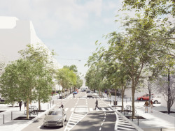 průhled směrem k Letenskému náměstí