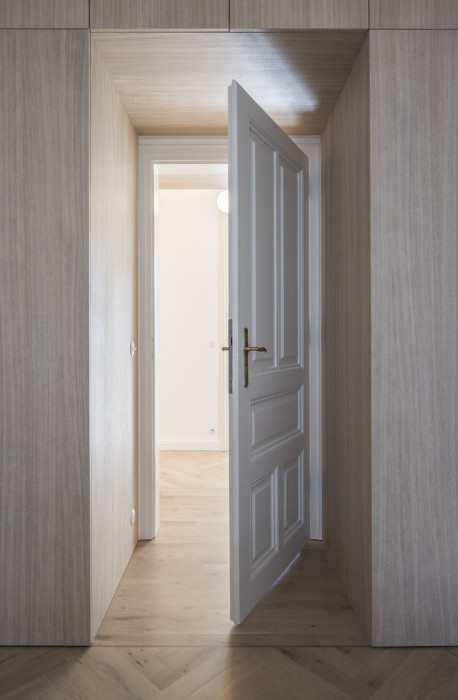 DEVOTO realizovalo interiérové vybavení rekonstrukce secesního bytu na Masarykově nábřeží (martin cenek architecture)