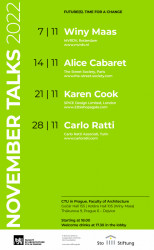 November Talks, listopadové přednášky na Fakultě architektury ČVUT, nabídnou nový pohled na budoucnost měst