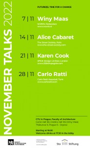 November Talks, listopadové přednášky na Fakultě architektury ČVUT, nabídnou nový pohled na budoucnost měst