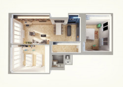 Byt Letná, 0,5 Studio, vizualizace