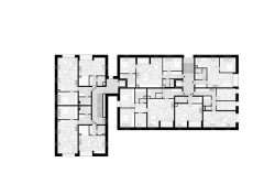 Půdorys 4.NP (Bytový dům Krušec, monom)