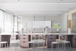 ZŠ Jana Vodňanského na Praze 7 - laboratoř (vizualizace)