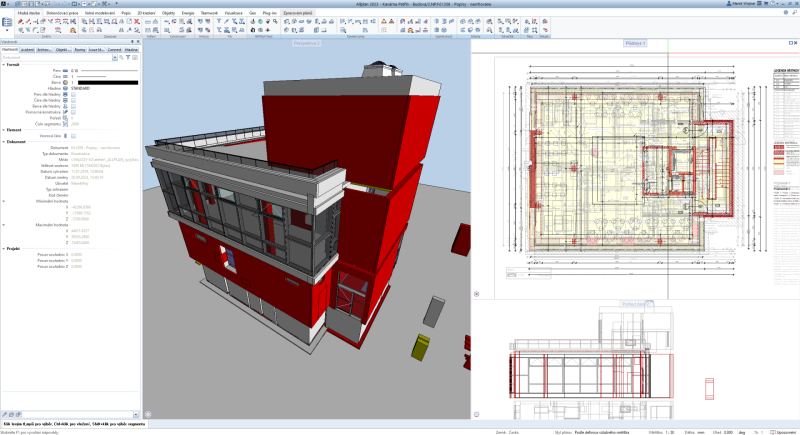 Ateliér nodum zpracoval projekt kavárny na Petříně v BIM program od společnosti Allplan